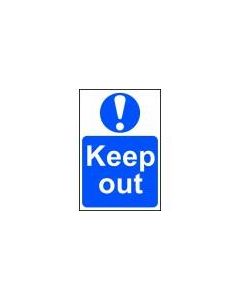 Self Adhesive Rigid Plastic Sign [Keep Out] 300mm x 200mm (0255)