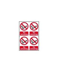 Self Adhesive Rigid Plastic Sign [No Smoking] 300mm x 200mm (0552)