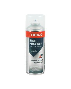 Timco Metal Paint - Smooth Finish Black 380ml (237006)