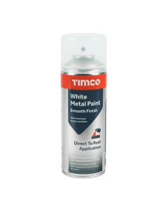 Timco Metal Paint - Smooth Finish White 380ml (237007)