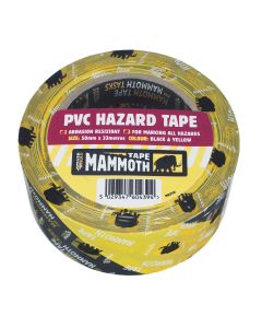 Everbuild PVC Hazard Tape 50mm x 33mtr Black / Yellow