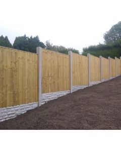 Tanalised Vertical Board Fence Panel 6ft Width x 6ft Height - Green