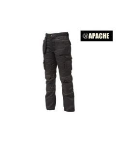 Apache Work Trouser With Holster Pockets & Kneepad Pockets Black - 30 Waist 31 Leg