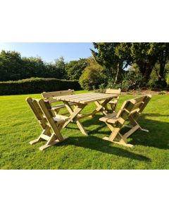 Ashcombe Table and Bench Set - Sits 6