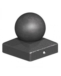 FenceMate Metal Ball Finial 100mm Epoxy Black (7201003)