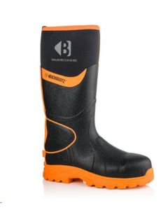 Buckler Hi-Vis S5 Safety 360 Wellington Boot With Ankle Protection Black & Orange Size 10 (BBZ8000BKOR)