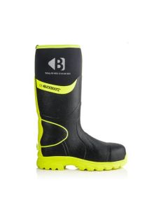 Buckler Hi-Vis S5 Safety 360 Wellington Boot With Ankle Protection Black & Yellow Size 13 (BBZ8000BKYL)