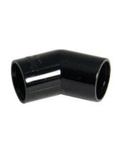 FloPlast Overflow Bend 21.5mm x 45 Deg Black (60056121)