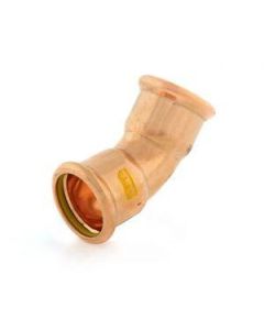 Copper Press-Fit Elbow 15mm x 45 Deg - Gas (PFOE15G)