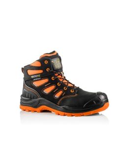 Buckler Hi-Vis Waterproof Safety Lace Ankle Boot Orange & Black Size 10 (BVIZ2ORBK)