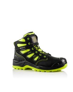 Buckler Hi-Vis Waterproof Safety Lace Ankle Boot Yellow & Black Size 10 (BVIZ2YLBK)