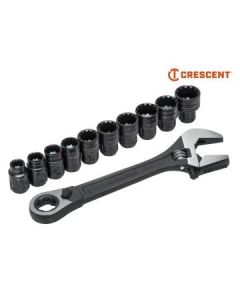 Crescent X6™ Pass-Thru™ Adjustable Wrench Set (CRECPTAW8) - 11pc