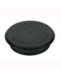 FloPlast Underground Plastic Cover and Round Frame 450mm dia (A15 Rating) (D930)