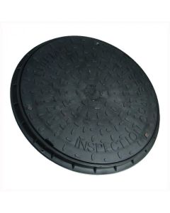 FloPlast Underground 450mm dia Plastic Cover and Round Frame with 350mm Restricted Access (A15 Rating) (D931)