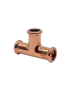 Copper Press-Fit Reducing Tee 22mm x 22mm x 15mm - Water (PFT222215W)