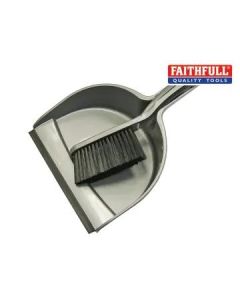 Faithfull Dustpan & Brush Set Plastic 220mm (FAIBRDUSTSET)