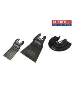 Faithfull Multi Function Tool Blade Set (FAIMFKIT3) - 3pc