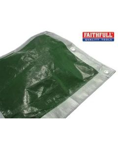 Tarpaulin Green/Silver 3.6mtr x 2.7mtr (12ft x 9ft)