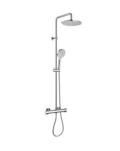 Flova Smart Exposed Thermostatic Shower Column (E- SMTSKIT) Anti-Scald, 250m Shower Head 15 Year Warranty