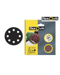 Flexovit Eccentric Sanding Disc 125mm Diameter Coarse 50 Grit (FLV26387) - 6pc