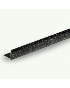 Tile Rite Glitter L Shape Trim 12mm Black (GLB955)