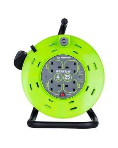 Status 4 Socket Cable Reel With Thermal Cut-Out 240V 25mtr