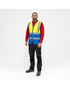 Timco Hi-Visibility Executive Vest Yellow & Blue XL (HVVYBXL)