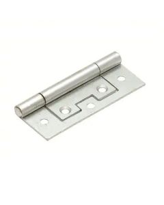 Flush Hinge 60mm x 39mm x 1.2mm Bright Zinc Plated (IFL60ZP/BP) - Pair