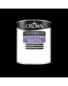Crown Trade Quick Dry Satin 1ltr White (5091985)