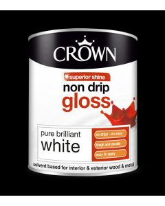 Crown Non Drip Gloss 2.5ltr Brilliant White (5026783)