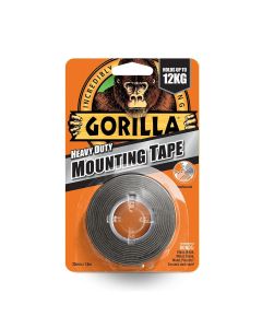 Gorilla Heavy Duty Double Sided Mounting Tape 25.4mm x 1.52mtr Black (3044201)