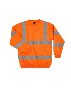 MMS Hi Vis Sweatshirt Orange Size L