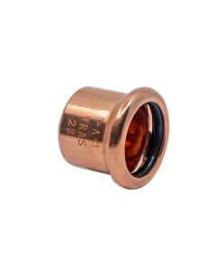 Copper Press Fit Stop End Cap 15mm - Water (PFEC15W)