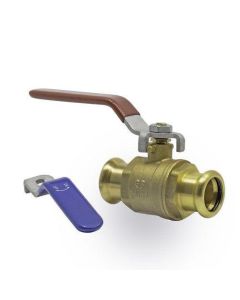 Copper Press-Fit Lever Ball Valve 15mm Red/Blue - Water (PFRBH15W)