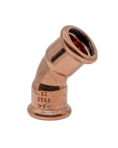 Copper Press-Fit Elbow 15mm x 45 Deg - Water (PFOE15W)