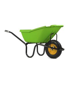 Haemmerlin Pick-Up 110ltr Plastic Wheelbarrow With Puncture Free Tyre - Green