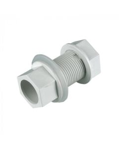 FloPlast Overflow Straight Tank Connector 21.5mm White (OS14W)