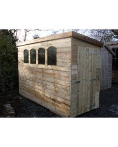 Pent A Style Tanalised Logroll Shed 10ft x 8ft