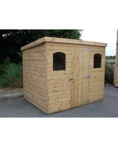Pent E Style Tanalised Logroll Shed 10ft x 8ft