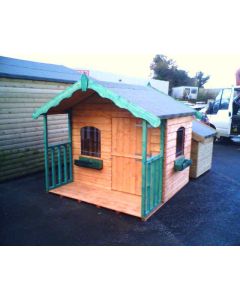 Tanalised Logroll Swiss Chalet Playhouse 8ft x 6ft
