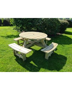 Westwood Round Picnic Table - Sits 8