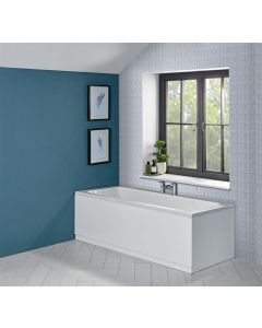 Isocore 1700mm White High Gloss Waterproof Bath Panel With Plinth
