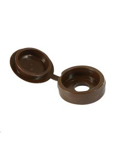 Timco Small Hinged Screw Cap Brown (SHCCBROWNP) - 100pc