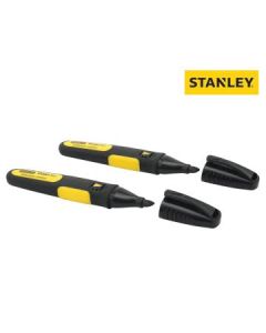 Stanley Chisel Tip Markers Black (STA047314) - 2pc