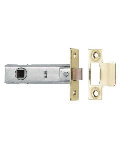 Tubular Mortice Latch 64mm Brass Plated (TL1)